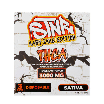 STNR Disposable THCA Mary Jane Edition SATIVA, 3000mg