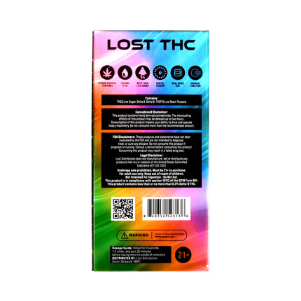 Lost THC Rainbow Edition 7500mg THCA LIVE SUGAR Disposable Device, Indica