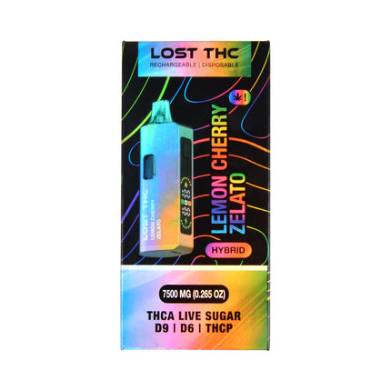 Lost THC Rainbow Edition 7500mg THCA LIVE SUGAR Disposable Device, Hybrid