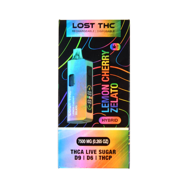 Lost THC Rainbow Edition 7500mg THCA LIVE SUGAR Disposable Device, Hybrid