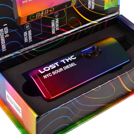 Lost THC Rainbow Edition 7500mg THCA LIVE SUGAR Disposable Device, Sativa